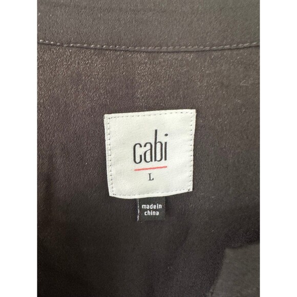 Cabi 3697 Metallic Gold Floral Embroidered Swiss Dot Split Neck Occasion Dress L - Picture 4 of 6